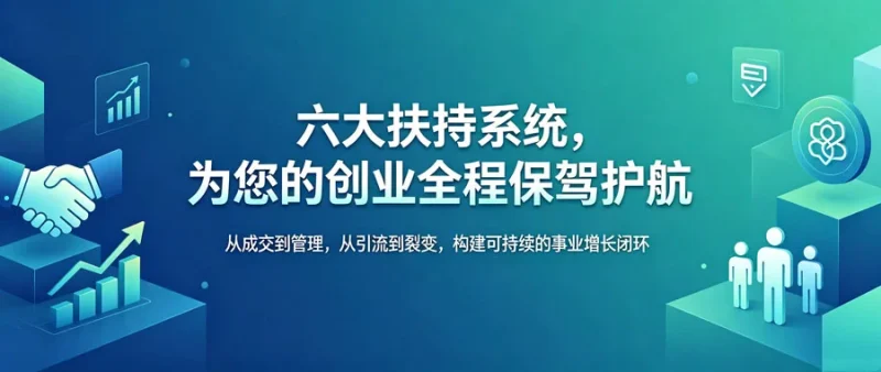 六大扶持系统,为您的创业全程保驾护航-陪跑项目情报站