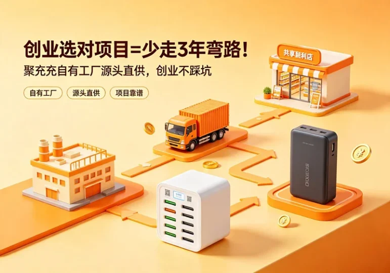 创业选对项目=少走3年弯路!聚充充自有工厂源头直供,创业不踩坑-陪跑项目情报站