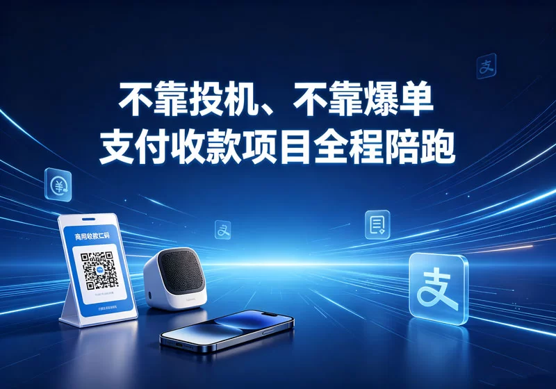 不靠投机、不靠爆单：支付收款项目，才是普通人的长期稳赚赛道-陪跑项目情报站